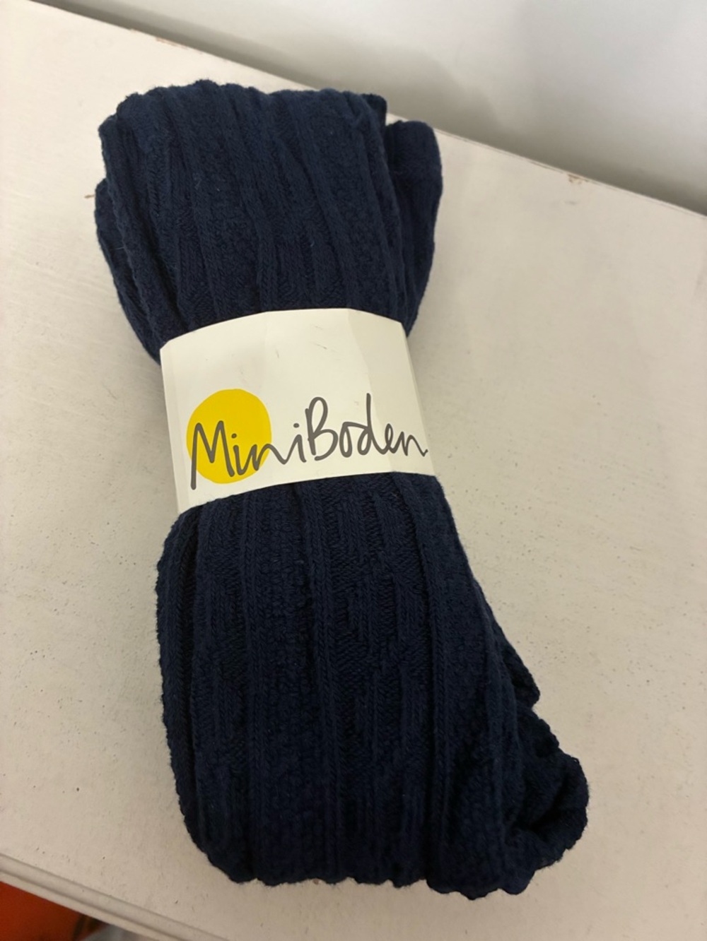 Mini Boden girls navy blue tights. Thick. Excellent quality! Size 13-14 girls